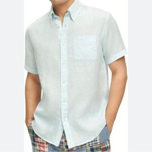 Panama Jack Blue Casual Button Down Shirt 100% Linen